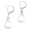 "Sea Opal" Glass Briolette Sterling Silver Lever Back Earrings Crystal product 1
